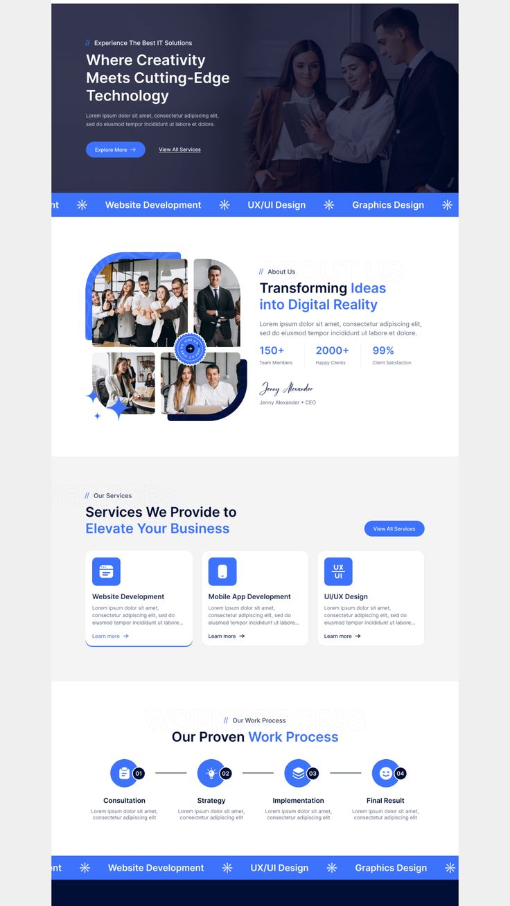 IT Service and Technology Website UIUX Design…